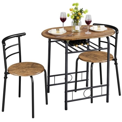 Modern round dining table set - dining,