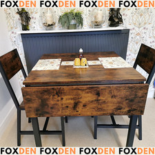 Industrial Drop Leaf Dining